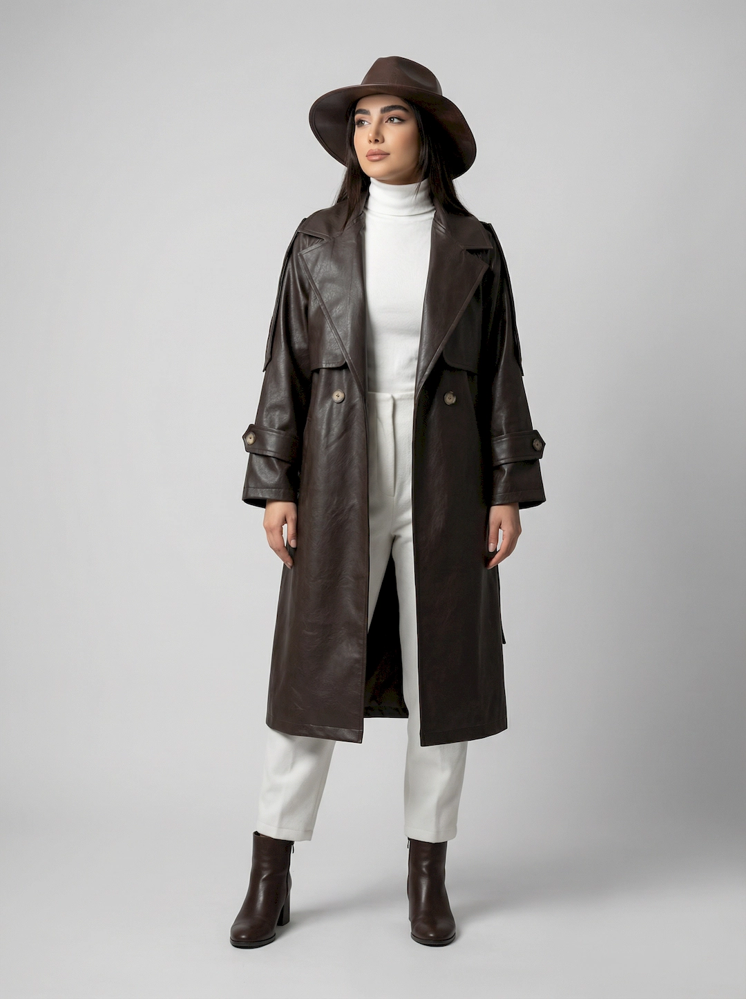 پالتو چرم زنانه 3611